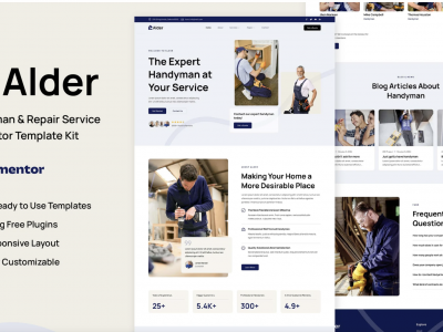 Alder - Handyman & Repair Service Elementor Template Kit