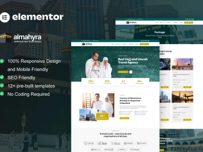 Almahyra - Umrah & Hajj Tour Travel Elementor Pro Template Kit