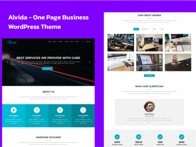 Alvida - One Page Business WordPress Theme