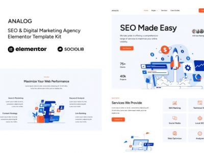 Analog - SEO & Digital Marketing Agency Elementor Template Kit