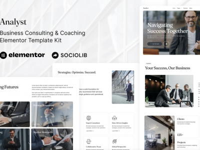 Analyst - Business Consulting & Coaching Elementor Template Kit