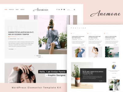 Anemone - Blog & Magazine Elementor Template Kit