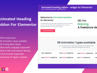 Animated heading addon – widget for Elementor