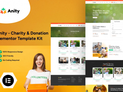Anity - Charity & Donation Elementor Template Kit