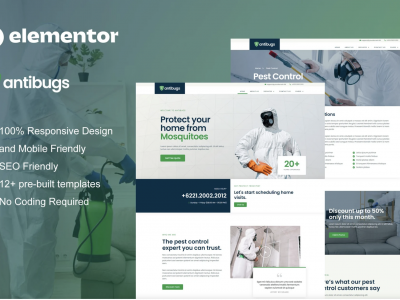 Antibugs - Pest Control Service Elementor Template Kit