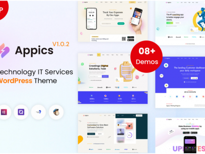 Appics - app landing page WordPress Theme