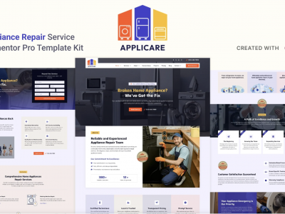 Applicare - Home Appliance Repair Services Elementor Pro Template Kit