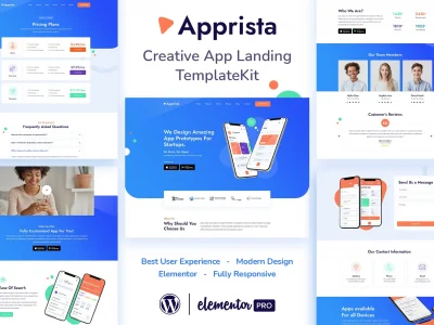 Apprista - Creative App Landing Elementor Template Kit