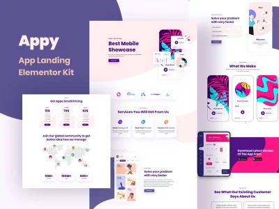 Appy - SaaS & App Landing Page Elementor Template Kit