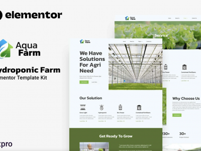 Aquafarm - Hydroponic Farm Elementor Template Kit