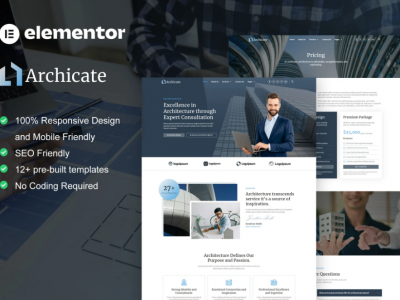 Archicate - Architecture & Construction Consultant Elementor Pro Template Kit