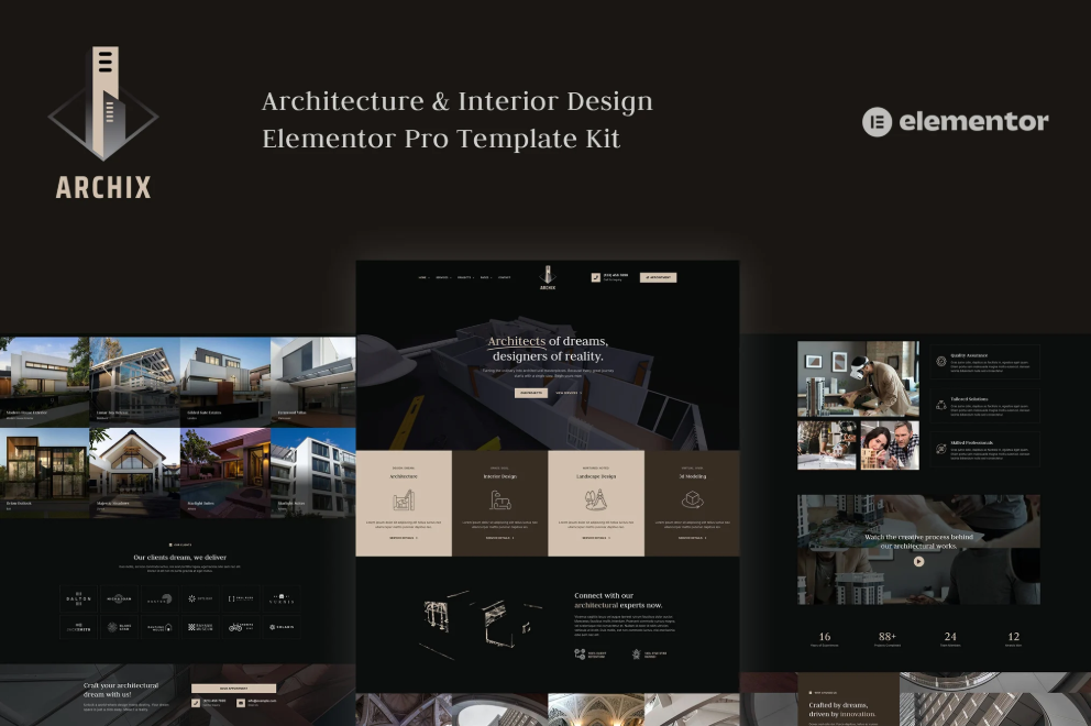 Archix - Architecture & Interior Design Elementor Pro Template Kit