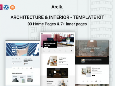 Arcik - Architecture & Interior Elementor Template Kit