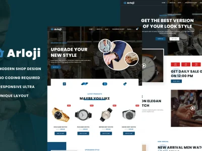 Arloji - Modern Hand Watch Shop eCommerce Elementor Template Kit
