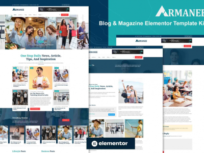 Armanee - Blog & Magazine Elementor Pro Template Kit