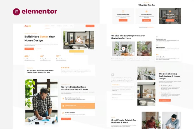 Arsiti - Architecture & House Design Agency Elementor Template Kit