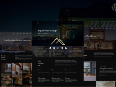 Artha Interactive Interior WordPress Theme