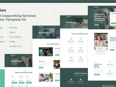 Artion | Content Copywriting Services Elementor Template Kit
