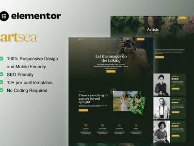Artsea - Photography & Art Gallery Elementor Template Kit