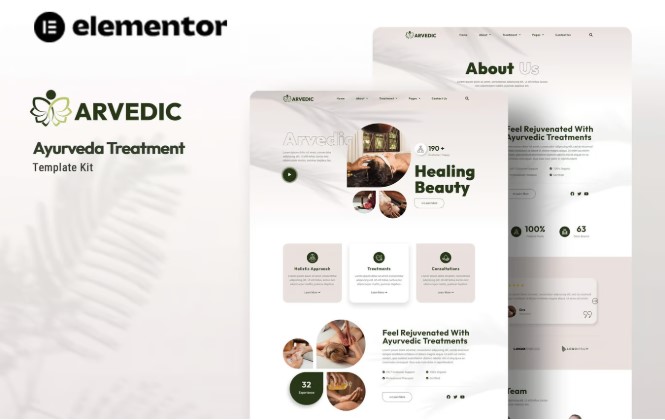 Arvedic - Beauty Treatment Elementor Template Kit