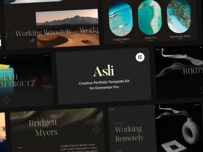 Asli – Creative Portfolio Elementor Pro Template Kit