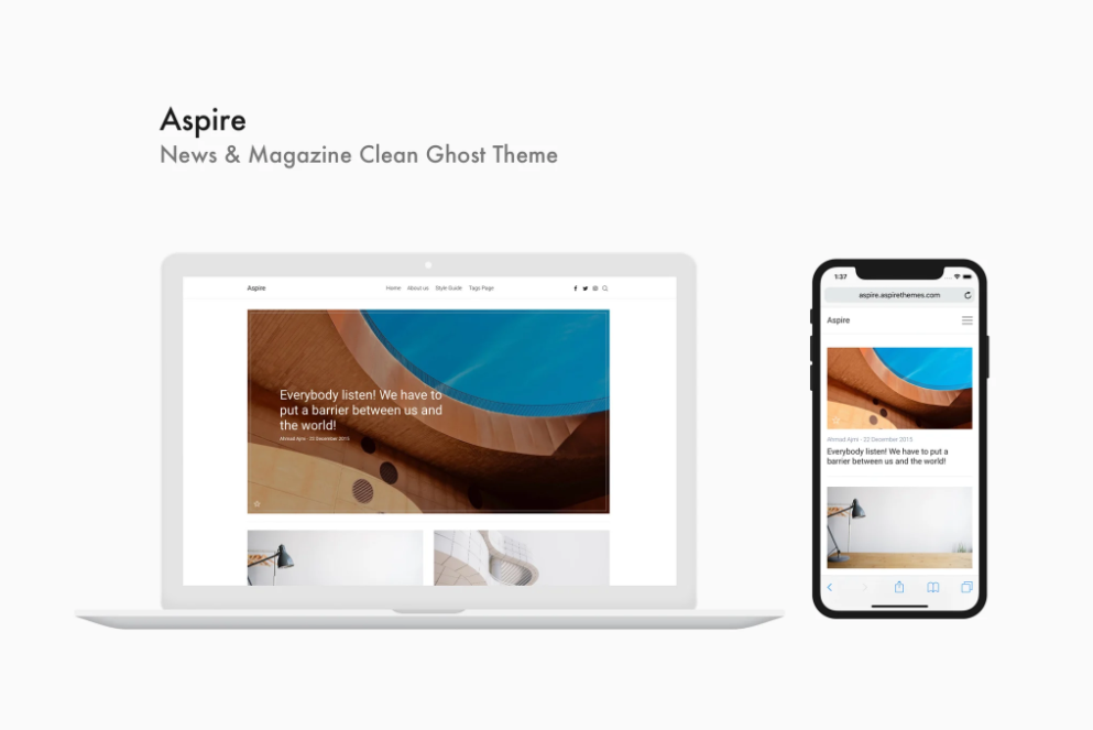 Magazine Clean Ghost Theme