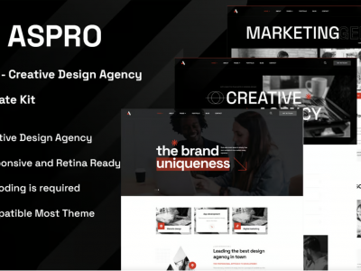 Aspro - Creative Design Agency Elementor Template Kit
