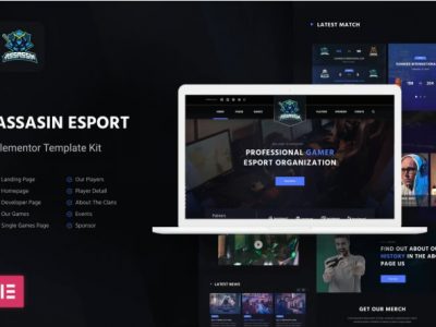 Assasin | eSport & Gaming Elementor Template Kit