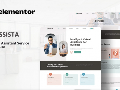 Assista - Virtual Assistant Service Elementor Template Kit