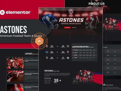 Astones - American Football Team & Sports Elementor Template Kit