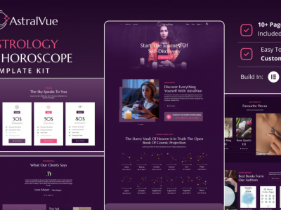 AstralVue - Astrology & Horoscope Elementor Template Kit