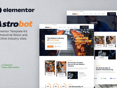 Astrobot – Industrial Robot & Machine Industry Elementor Template Kit