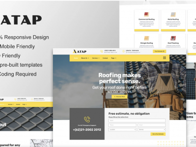 Atap - Roofing Service & Construction Elementor Template Kit