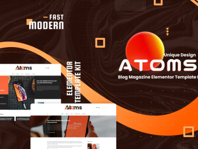 Atoms - Blog & Magazine Elementor Template Kit