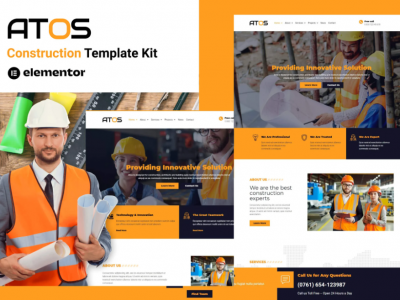 Atos - Construction Elementor Template Kit