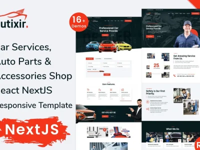 Autixir - Auto Parts Accessories Shop React NextJS
