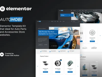 Automobi – Auto Parts Store & Accessories Elementor Template Kit