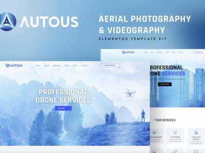 Autous - Aerial Photography & Videography Elementor Template Kit