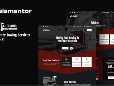 Autowing - Emergency Towing Service Elementor Template Kit