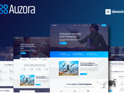 Auzora - Drone Aerial Photography Elementor Template Kit
