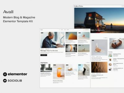 Avail - Modern Blog & Magazine Elementor Template Kit