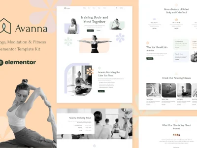 Avanna - Yoga, Meditation & Fitness Elementor Template Kit