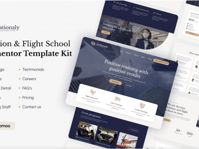 Aviationaly - Aviation & Flight School Elementor Template Kit