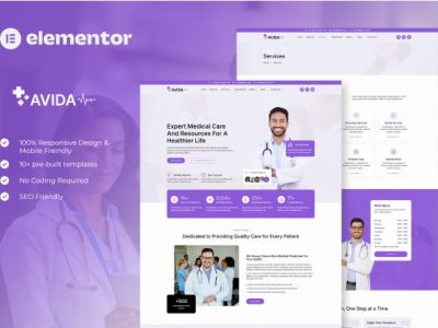 Avida - Health & Medical Elementor Template Kit