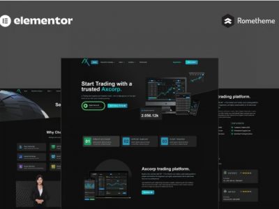Axcorp - Trading & Investment Company Elementor Pro Template Kit