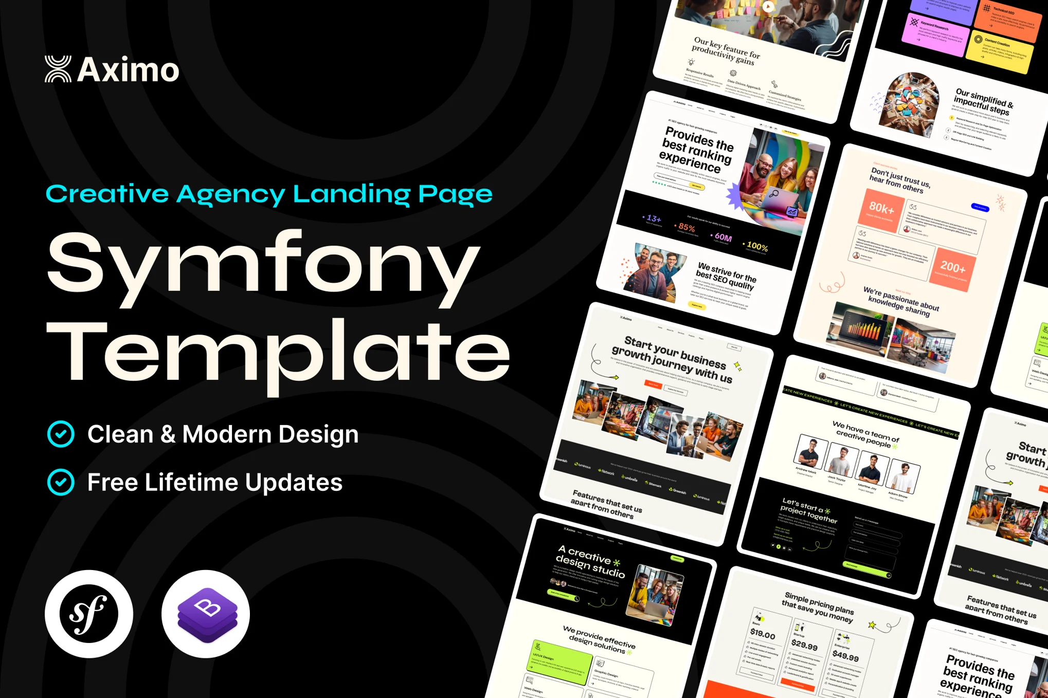 Aximo - Symfony - Creative Agency Bootstrap Templa