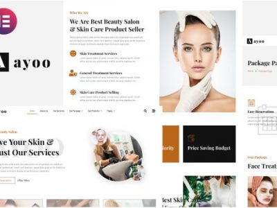 Ayoo - Beauty Salon Services Elementor Template Kits
