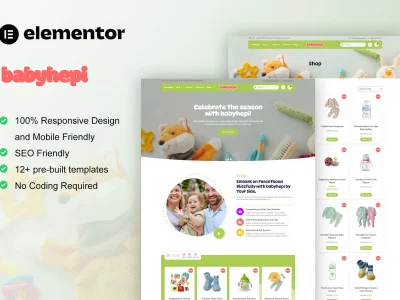 BabyHepi - Kids Store & Baby Shop Elementor Template Kit
