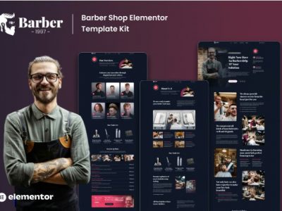 Barber 1997 - Barbershop Elementor Template Kits