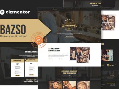 Bazso - Barbershop Elementor Template Kit